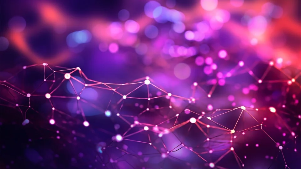 Rede de conexões digitais representando ferramentas de inteligência artificial